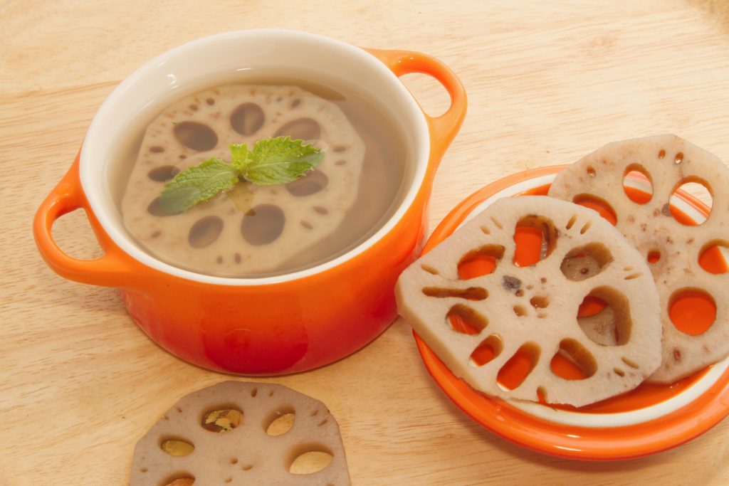 Lotus Rhizome Node (Ou Jie) in lotus soup